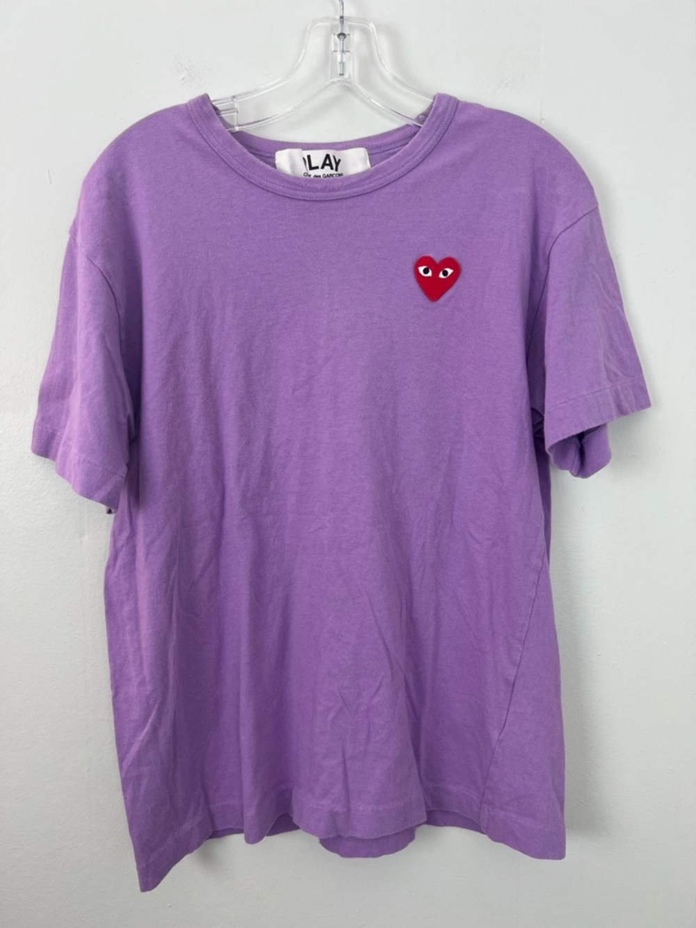 Comme des Garcons PLAY Tee Red Heart Patch CDG